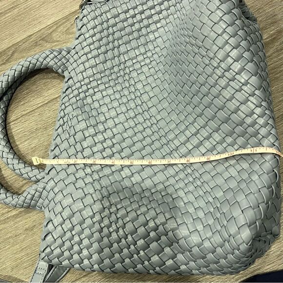 Woven tote bag baby blue crossbody shoulder bag rachel zoe - Picture 6 of 6